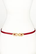Raina Belts Gold Knot Buckle Leather Belt