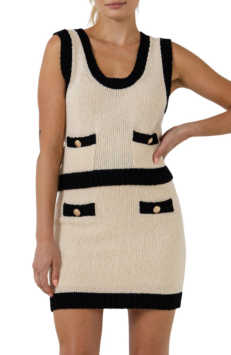 Endless Rose Sleeveless Crop Sweater, Alternate, color, 