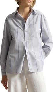 Polo Ralph Lauren Oversize Stripe Button-Up Shirt
