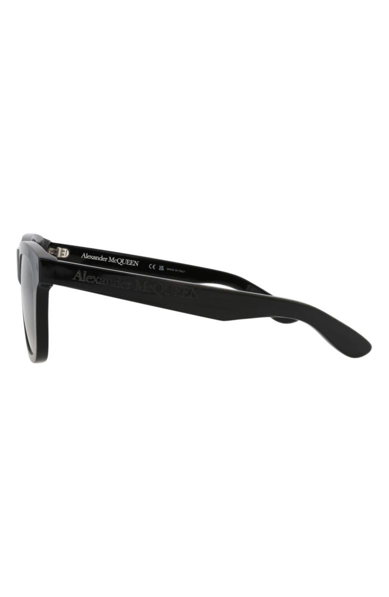 McQueen 54mm Square Sunglasses, Alternate, color, Black Black Grey
