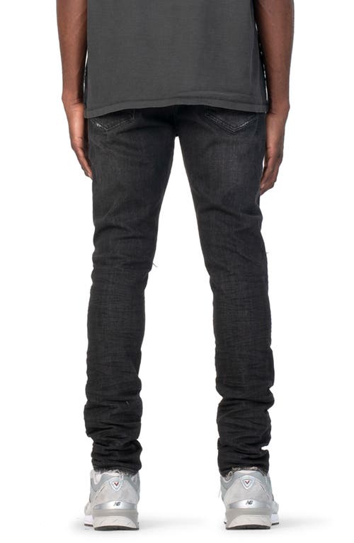 Purple Brand Purple Ripped White Paint Skinny Jeans In Black