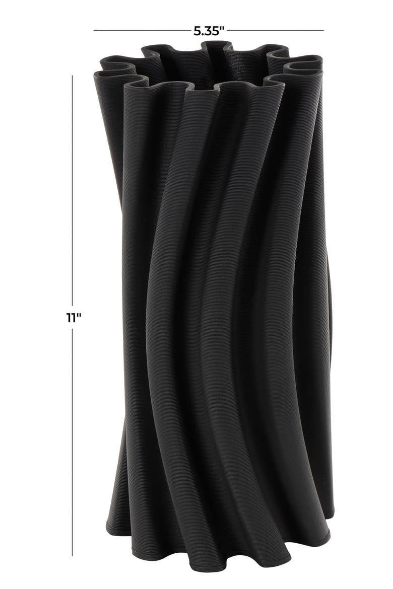 Black Ceramic Vase, Alternate, color, BLACK