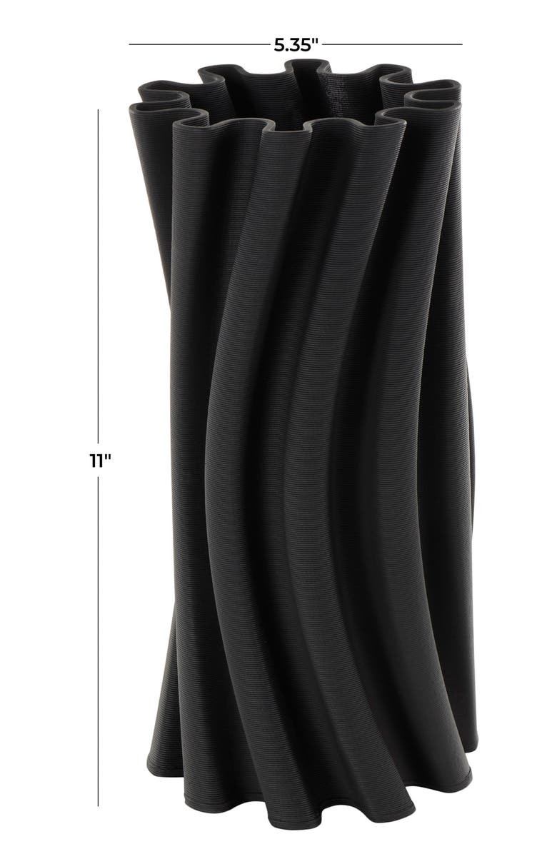 VIVIAN LUNE HOME Black Ceramic Vase, Alternate, color, Black