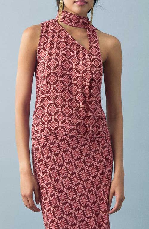 Mango Teen Asymmetric One Shoulder Top In Multi