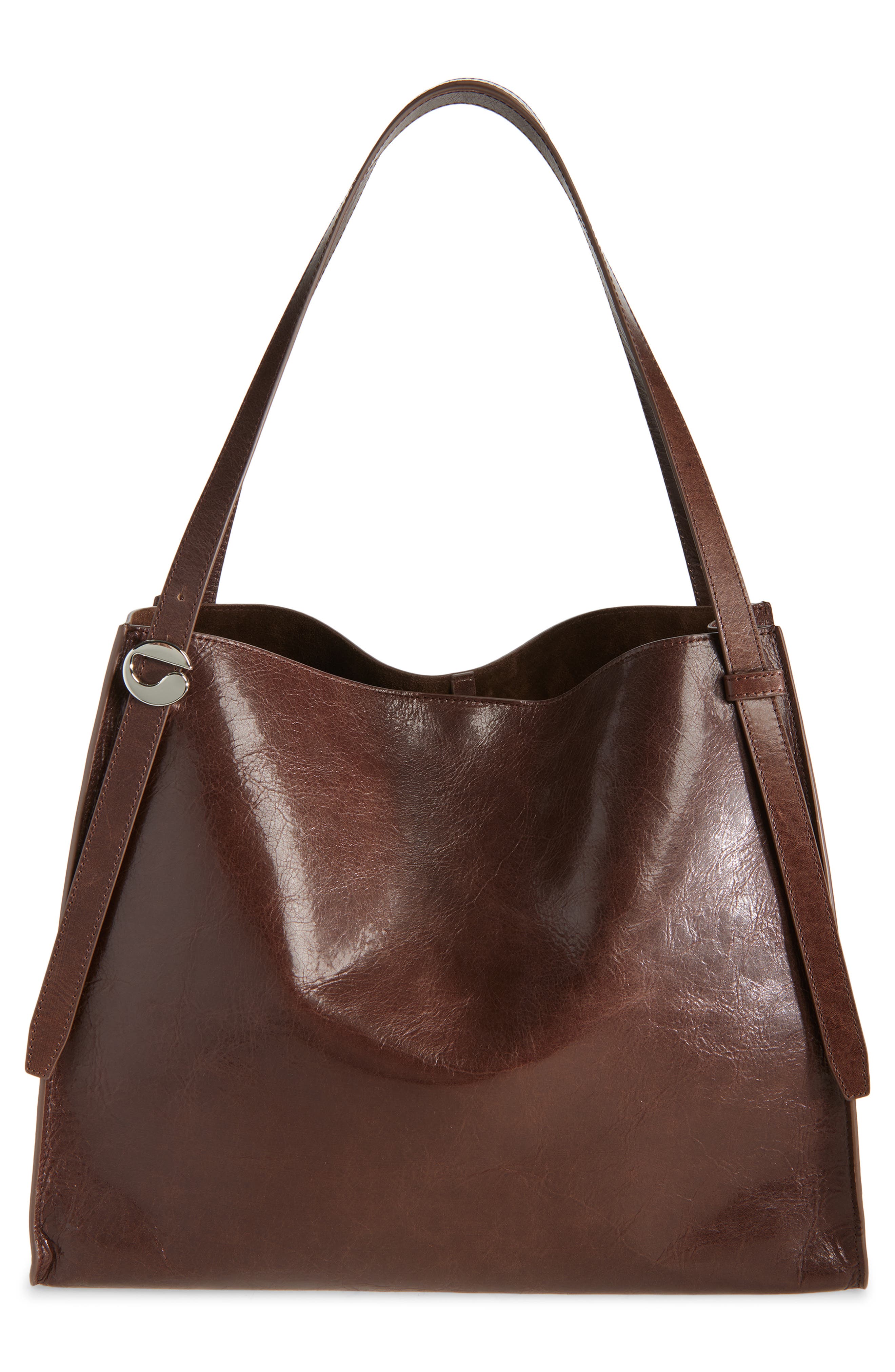 Coperni Belt Leather Tote, Alternate, color, Brw Brown