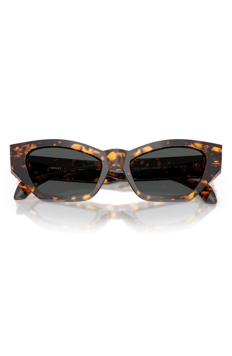 Versace 53mm Cat Eye Sunglasses, Alternate, color, Havana Tortoise / Dark Grey