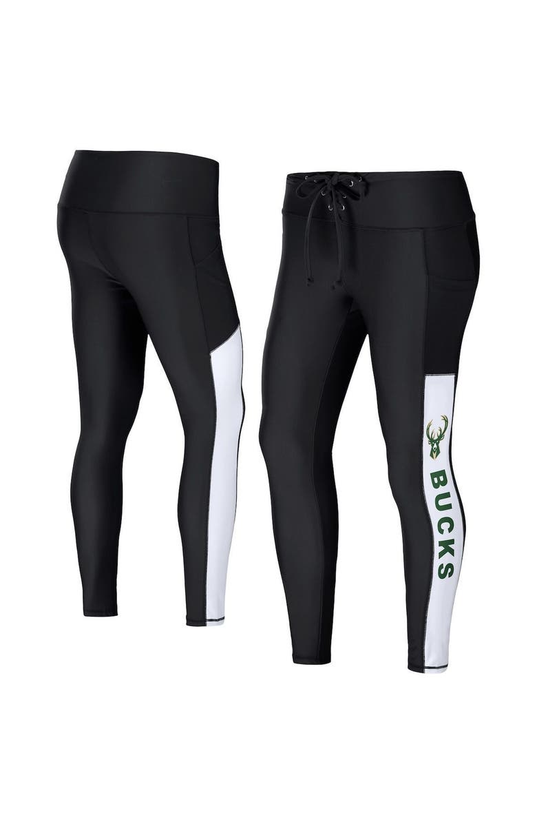 WEAR by Erin Andrews Women's WEAR by Erin Andrews Black Milwaukee Bucks Leggings, Main, color, 