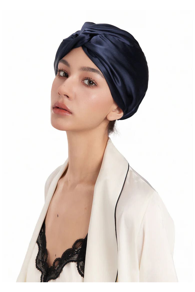 Bunny Ears Silk Scrunchie Trio Gift Set, Alternate, color, Navy