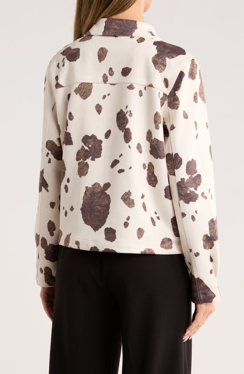 DR2 by Daniel Rainn Faux Suede Jacket, Alternate, color, Ivory/ Chocolate