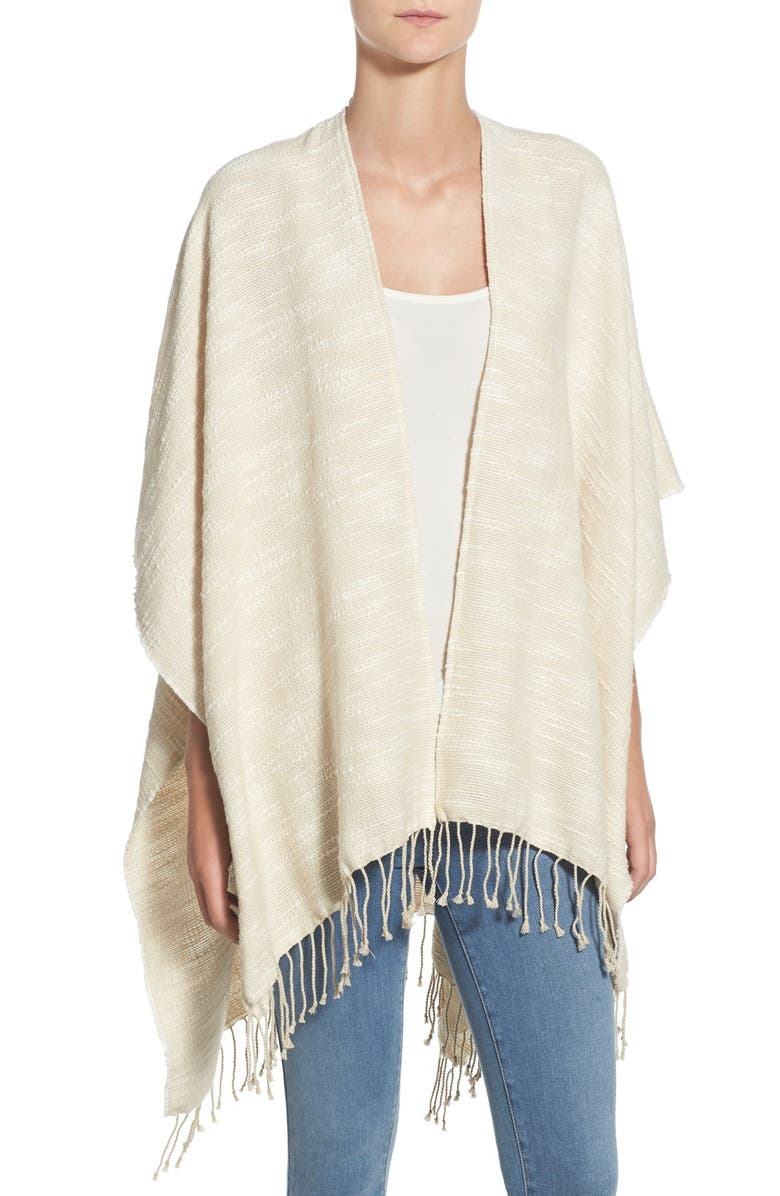 Caslon<sup>®</sup> Textured Woven Poncho, Main, color,