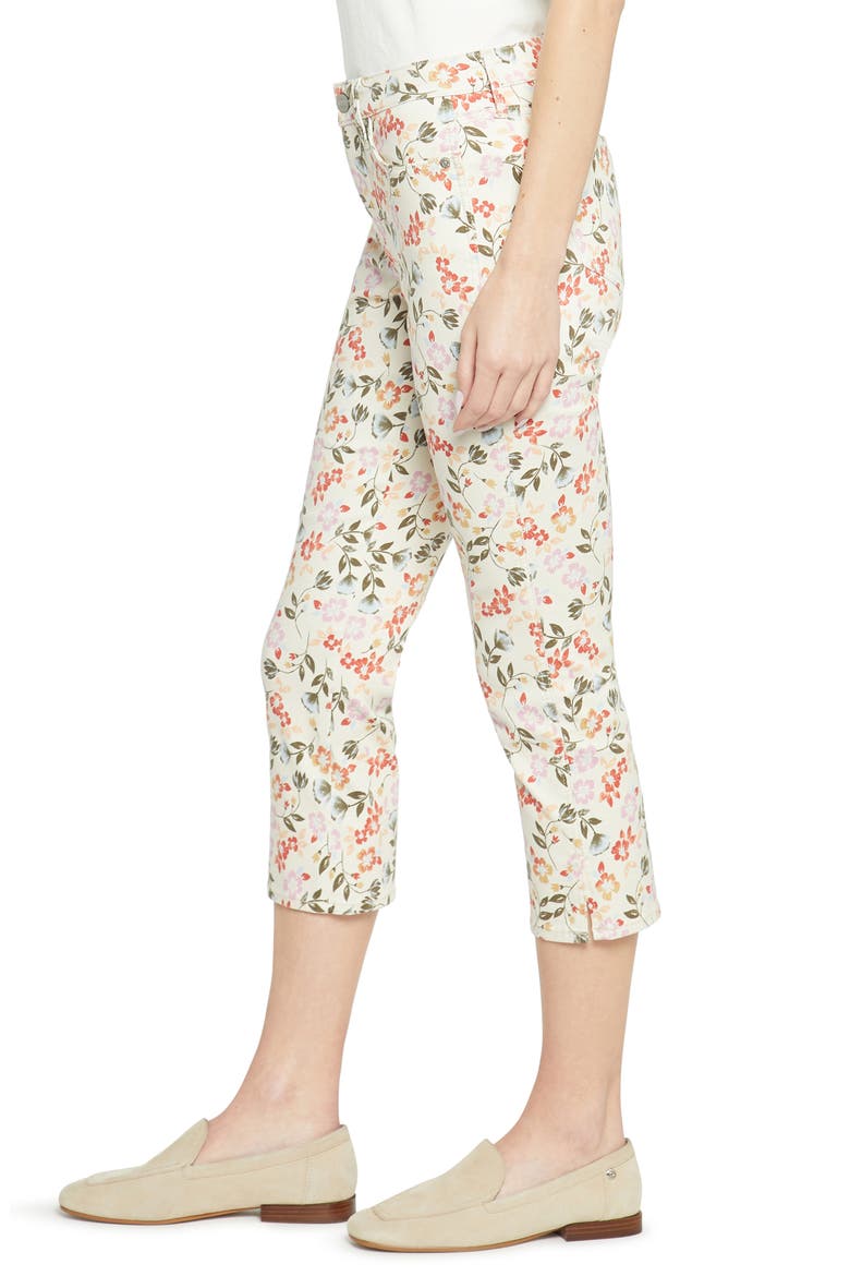 Chloe Side Slit Capri Jeans, Alternate, color, SECRET GARDEN