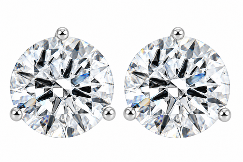 Certified 8 Ct Tw 14k Gold Lab Grown Round-cut Diamond Martini Studs