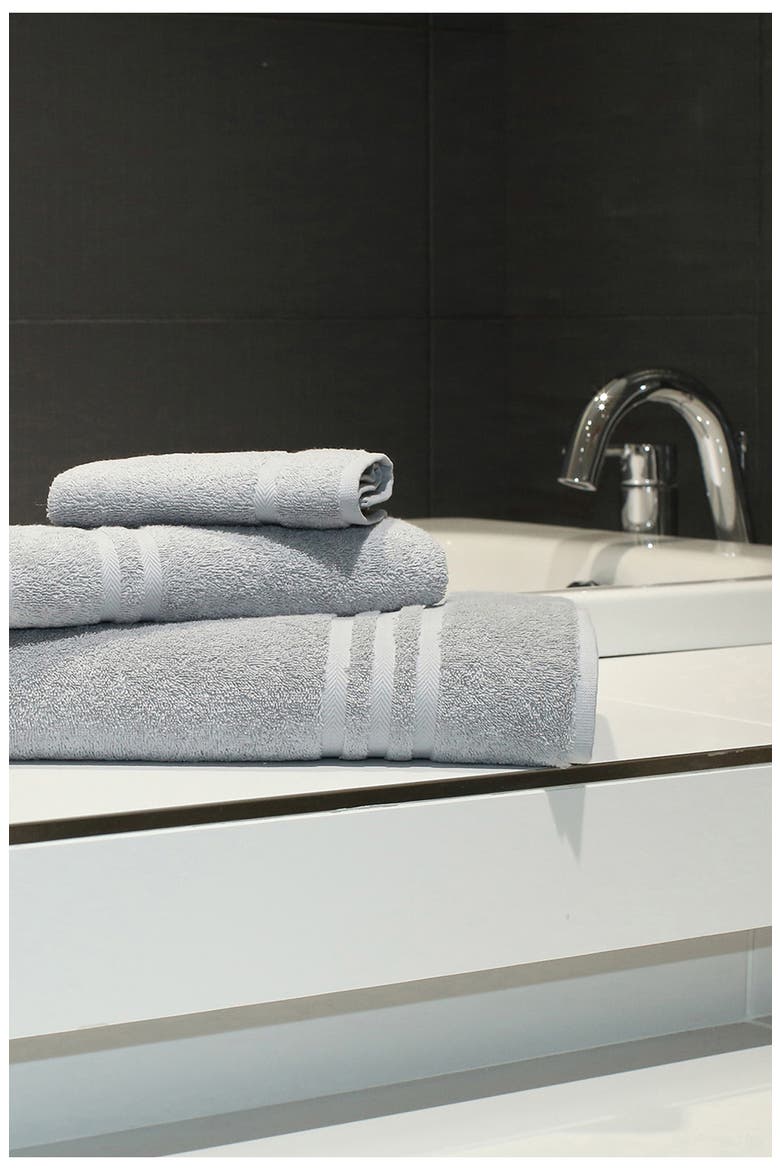 Denzi Turkish Cotton 3-Piece Towel Set, Alternate, color, GREY