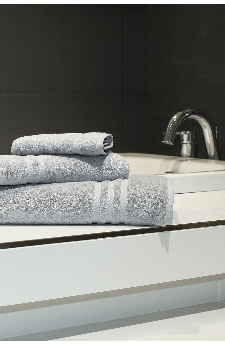Linum Home Textiles Denzi Turkish Cotton 3-Piece Towel Set, Alternate, color, Grey