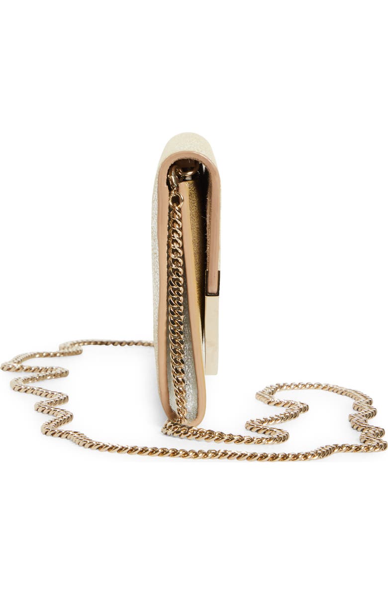 Jimmy Choo Emmie Glitter Leather Clutch, Alternate, color,