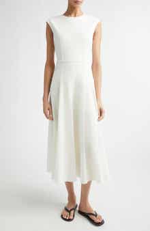 Leroy Stretch Linen & Cotton Blend Crinkle Dress