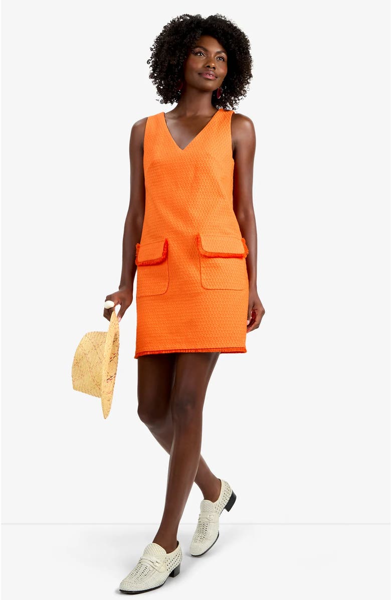 Trina Turk Waveson Sleeveless Dress, Alternate, color, Orange Oasis