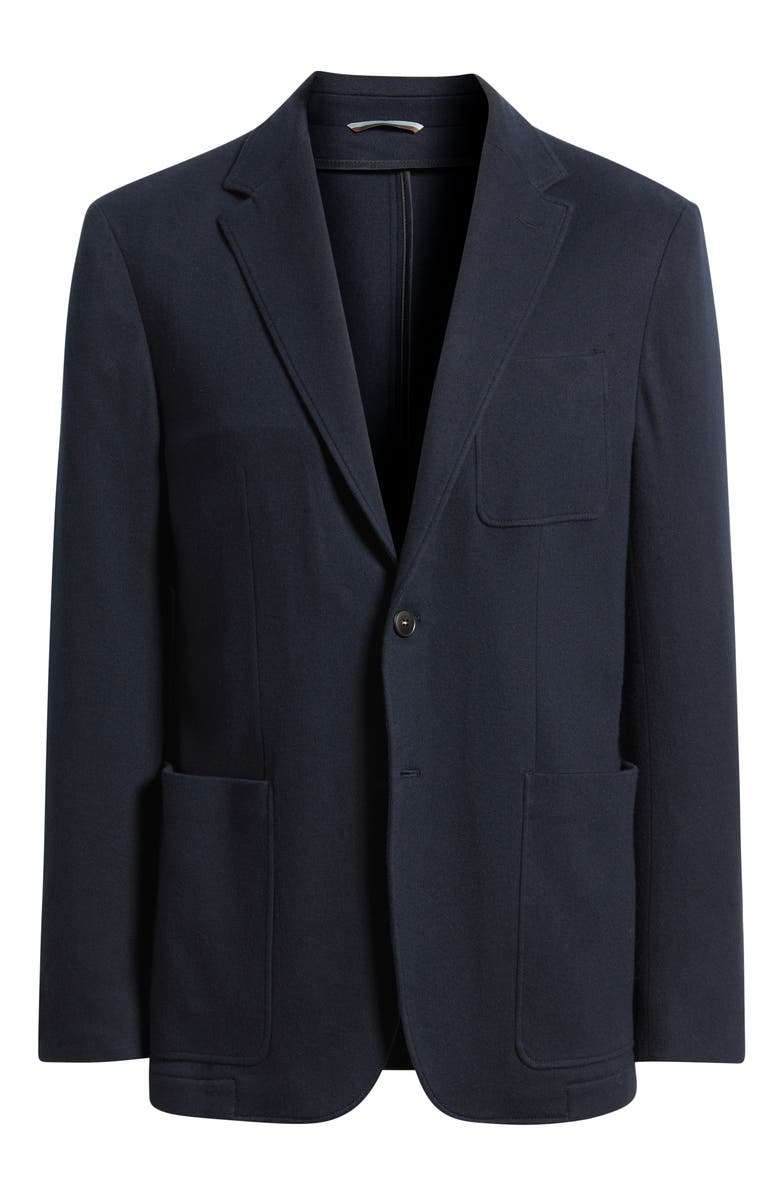 Canali Trim Fit Cotton & Cashmere Jacket, Alternate, color, Navy