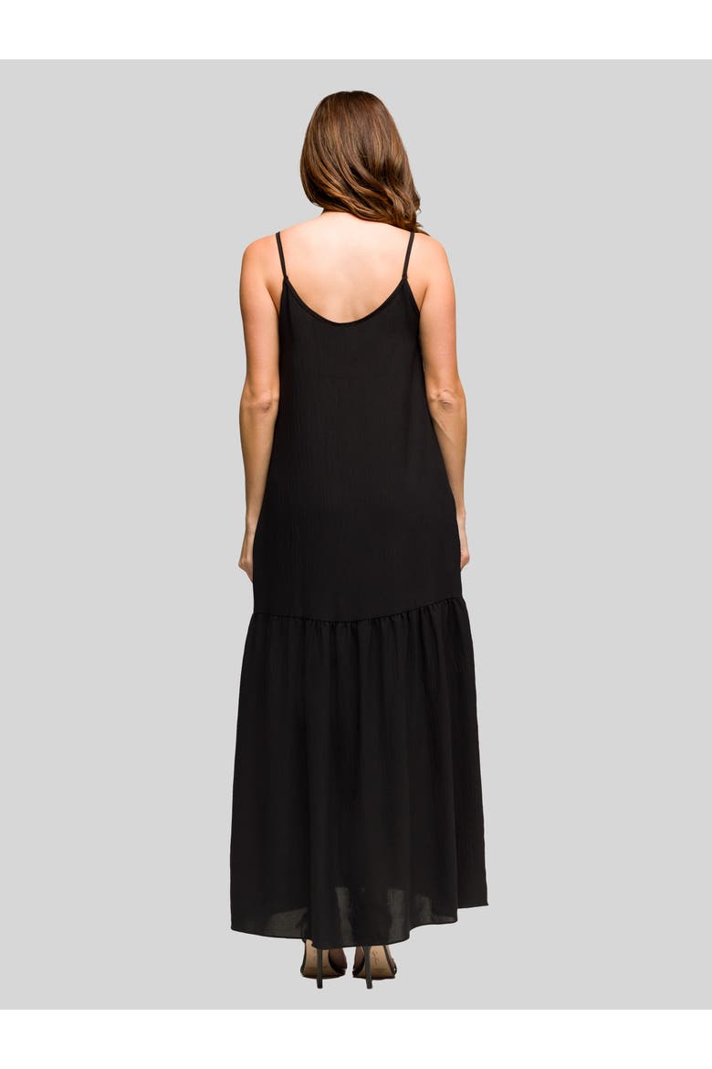 Lightweight Spaghetti Strap Pocket Maxi Dress, Alternate, color, Black
