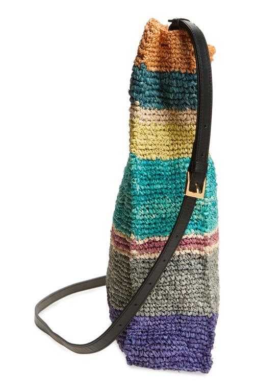 Sacai Multicolor Raffia New Shopper Medium Bag In Multicolored