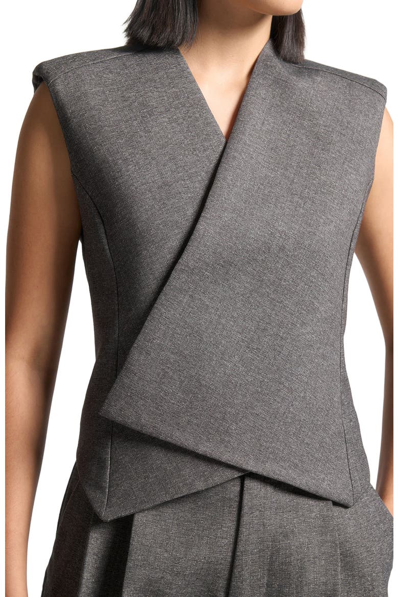 Laurence Tailored Wrap Waistcoat, Alternate, color, Grey Marl