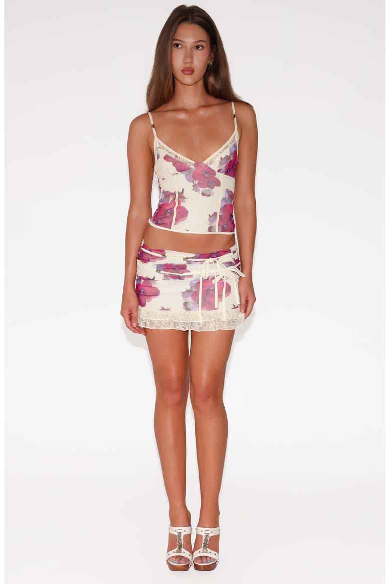 Liliah Panelled Floral Mesh Cami Top, Alternate, color, ORCHID HAZE