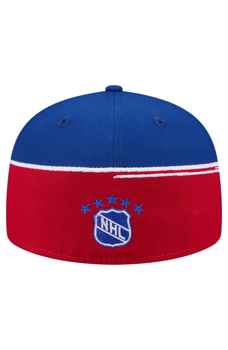 New Era Men's New Era Red/Royal New York Rangers Vintage Color Dip 59FIFTY Fitted Hat, Alternate, color, Red