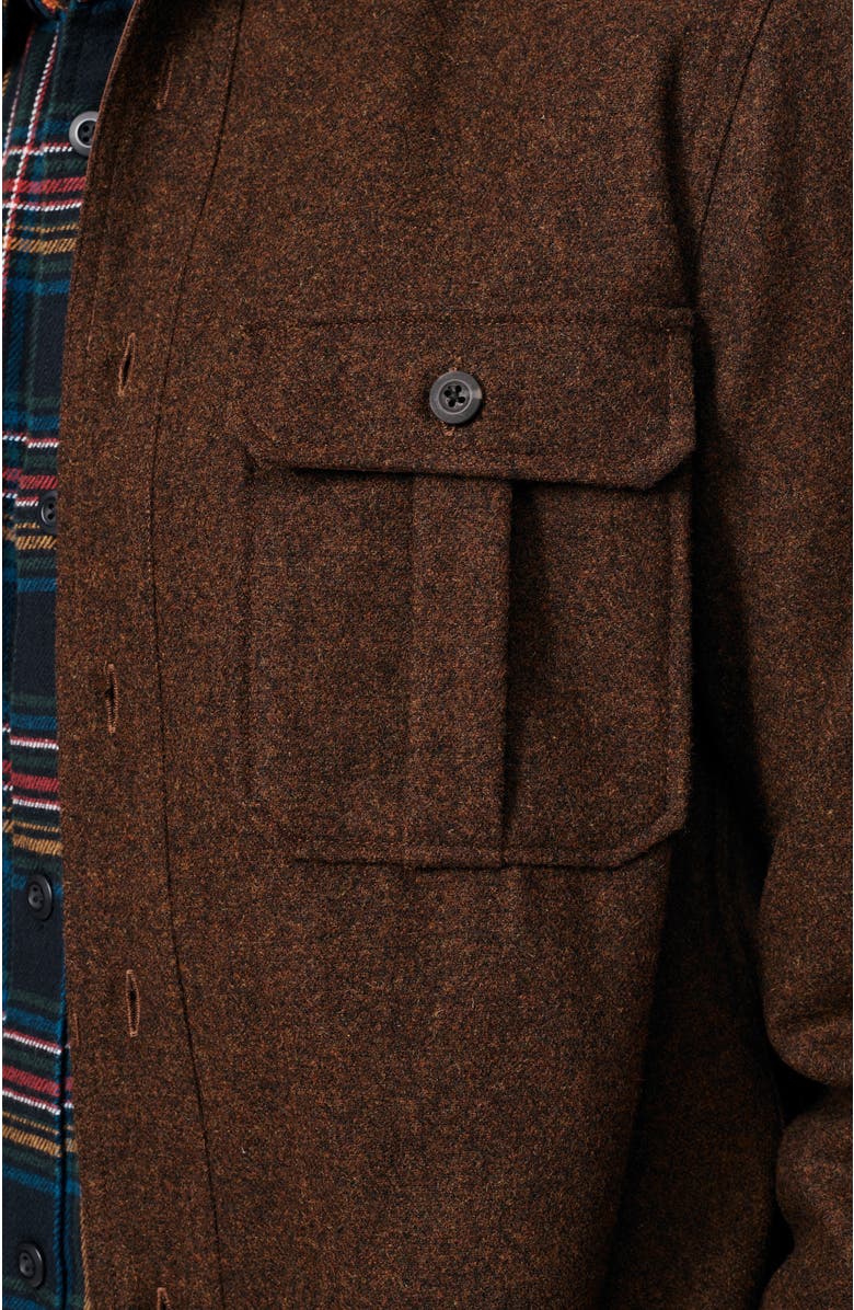 Aubin Lysaghts Wool Overshirt, Alternate, color, Dark Chocolate