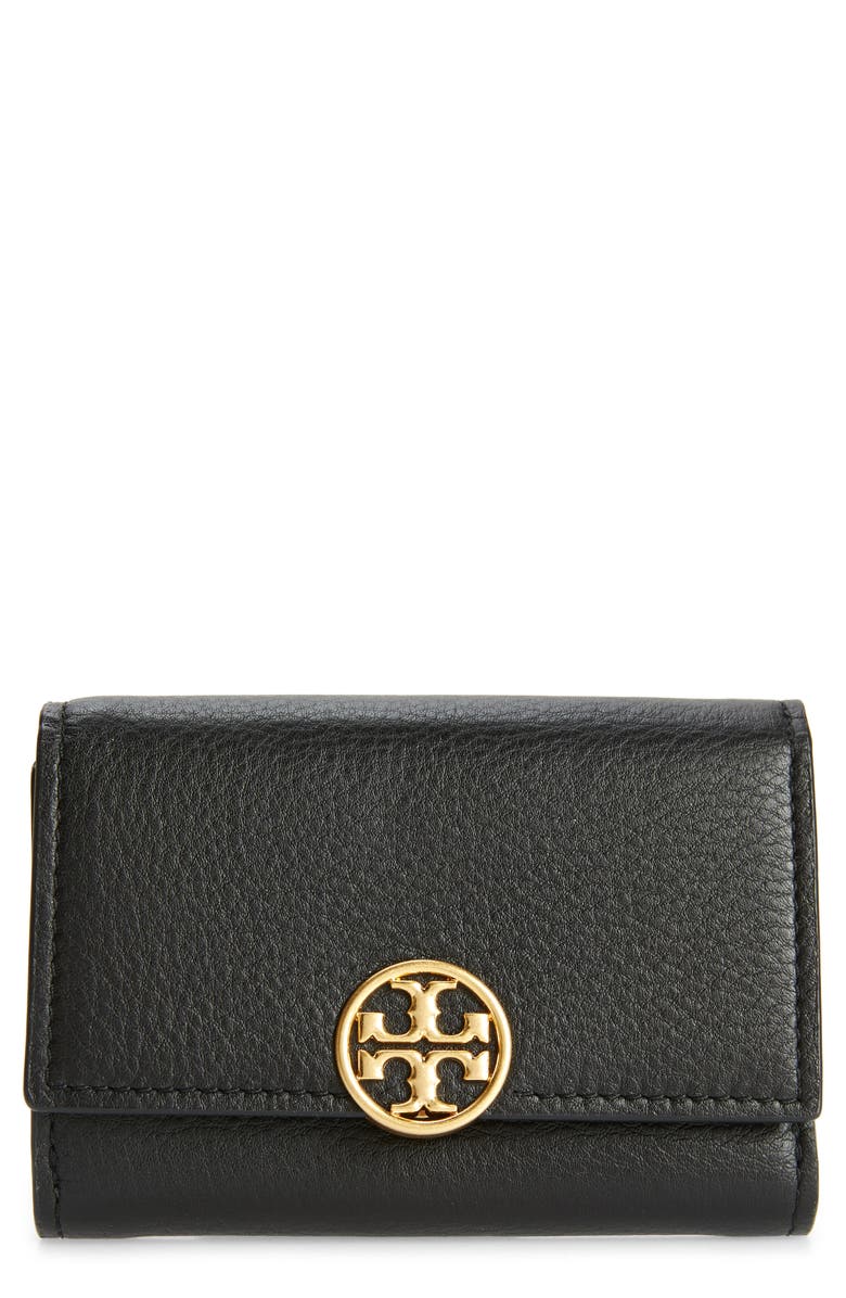 Tory Burch Medium Miller Trifold Leather Wallet, Main, color, 
