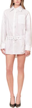 MAUDE CLUB Doyle Belted Cotton Shirtdress