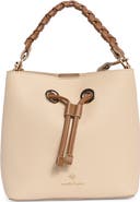 Nanette Lepore Faux Leather Bucket Bag with Braided Handle