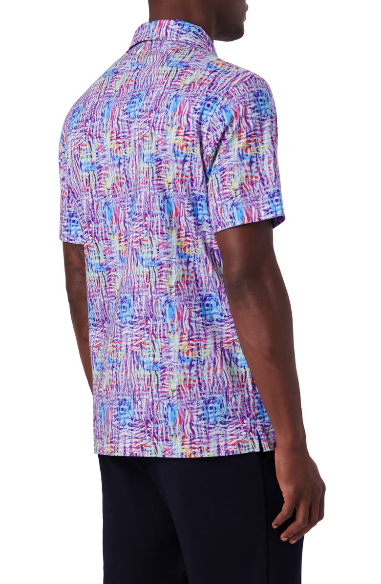 Bugatchi Digital Print Cotton Polo Shirt, Alternate, color, 