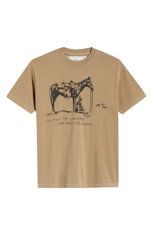 One Of These Days You Told Me Goodbye Graphic T-shirt In Brown