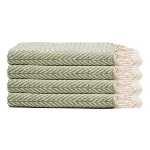 Herringbone Turkish Cotton Hand Towel Bundle