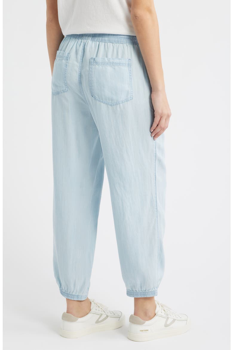 Andi Chambray Drawstring Joggers, Alternate, color, BLEACH WASH