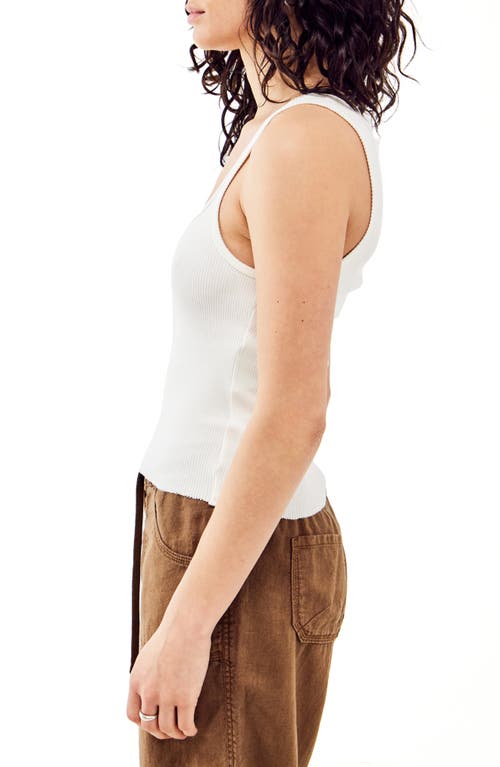 Bdg Urban Outfitters Everyday Scoop Neck Rib Tank In White