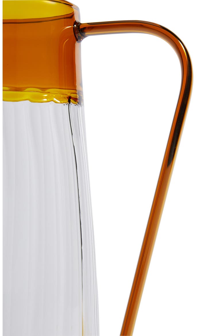 Collier Glass Pitcher, Alternate, color, CLEAR/AMBER