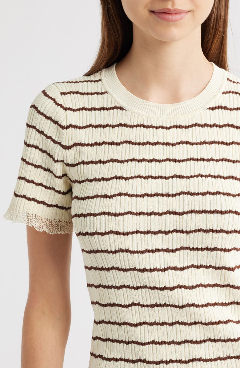 rag & bone Chiara Crewneck Rib Sweater, Alternate, color, Ivory
