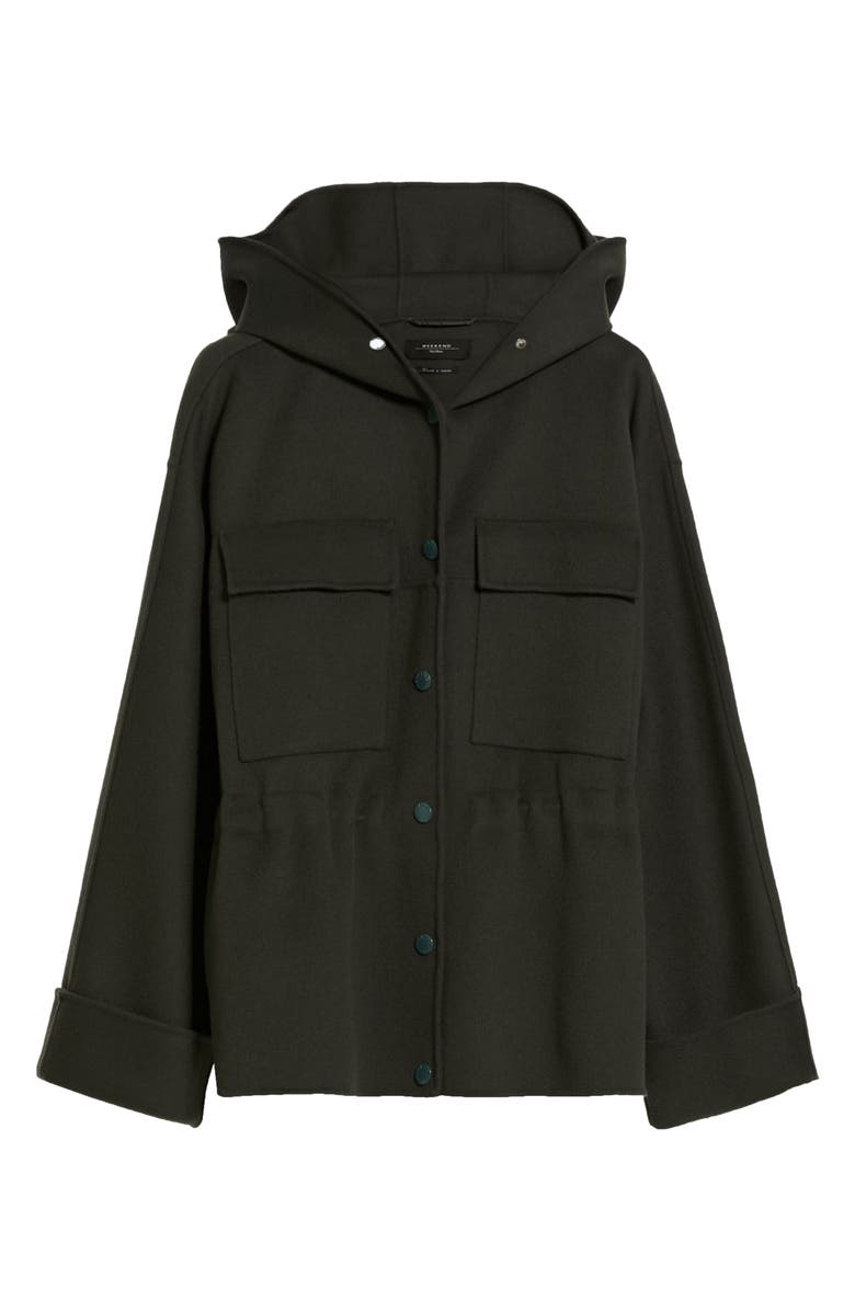 Weekend Max Mara Rango Hooded Wool Blend Coat, Alternate, color, 