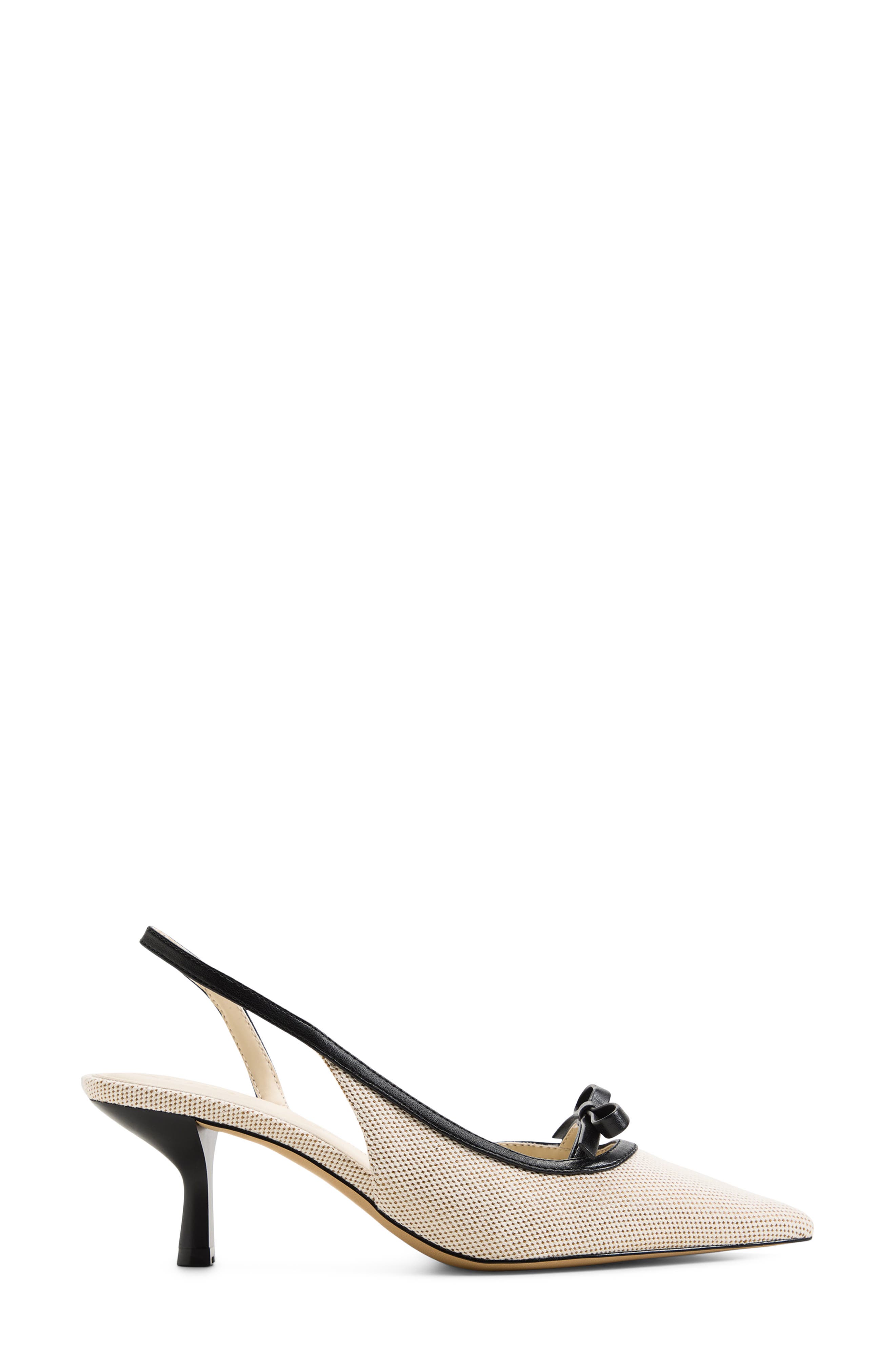 ALDO Philipa Slingback Half d'Orsay Pointed Toe Pump, Alternate, color, Beige Combo
