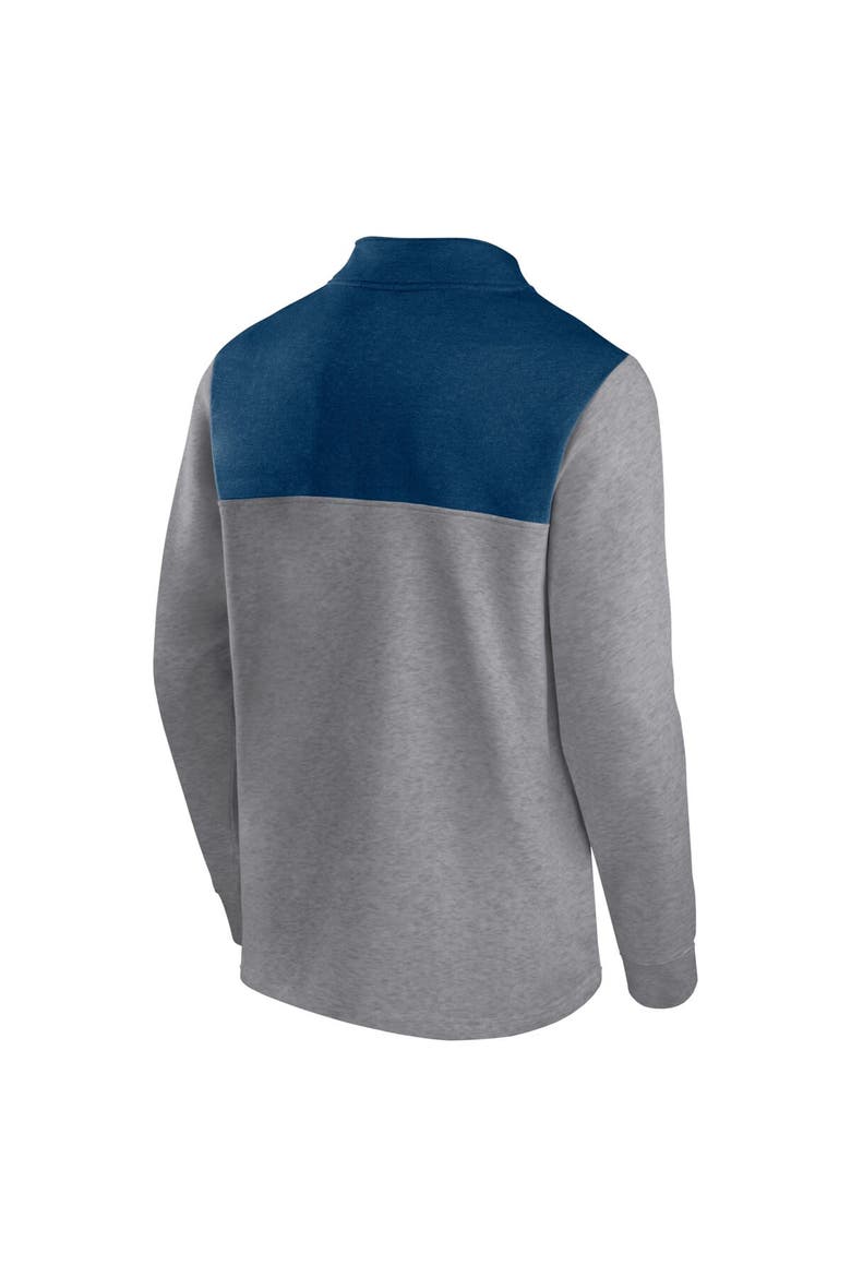 Men's Fanatics Branded Heather Gray Seattle Kraken Launch It Quarter-Zip Jacket, Alternate, color, Heather Gray