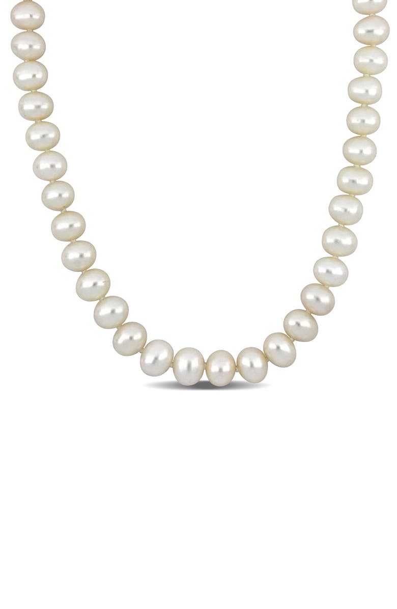 DELMAR 8-9mm Cultured Freshwater Pearl Necklace, Main, color, Pearl