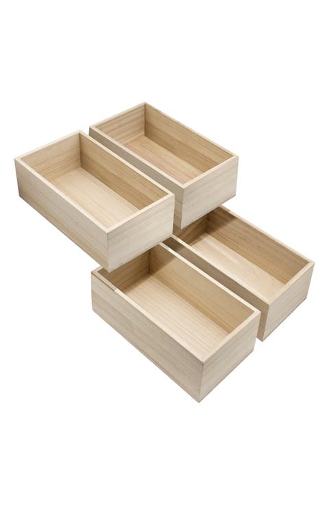 Set of 4 Wood Crates