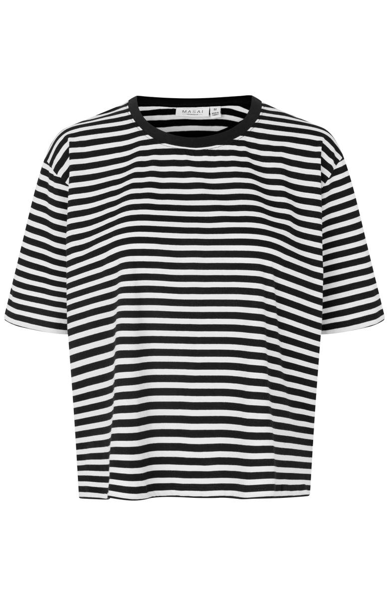 Masai Copenhagen Doreann Round Neck Short Sleeve T-Shirt, Alternate, color, Black