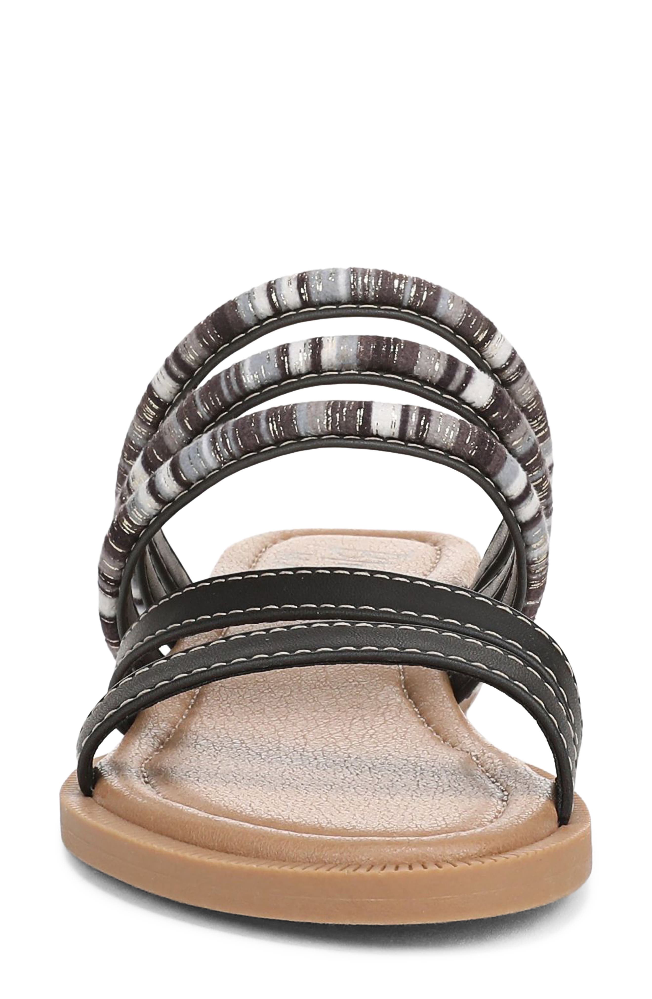 Blowfish Malibu August Slide Sandal, Alternate, color, Black Faux Leather