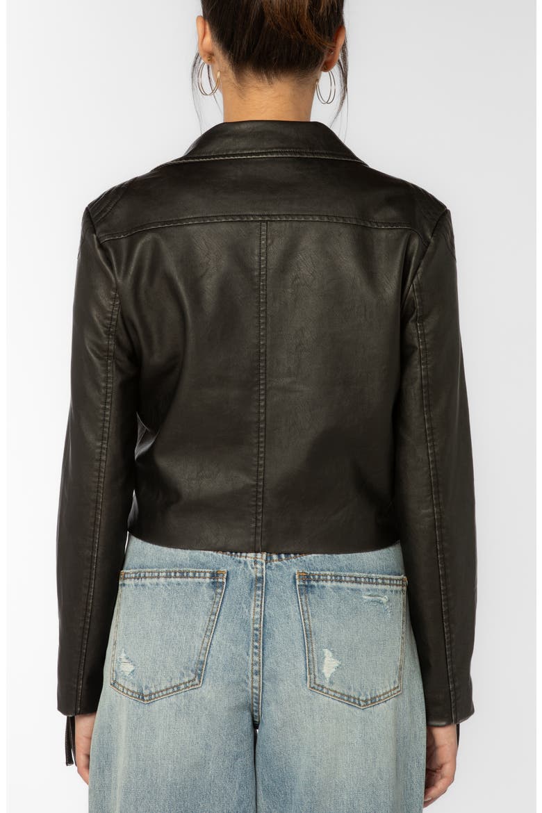 Kenwood Faux Leather Moto Jacket, Alternate, color, BLACK