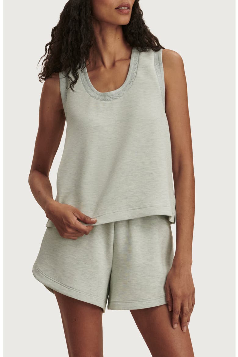 Cambrie Scoop Neck Tank, Main, color, MINT GREEN MARL