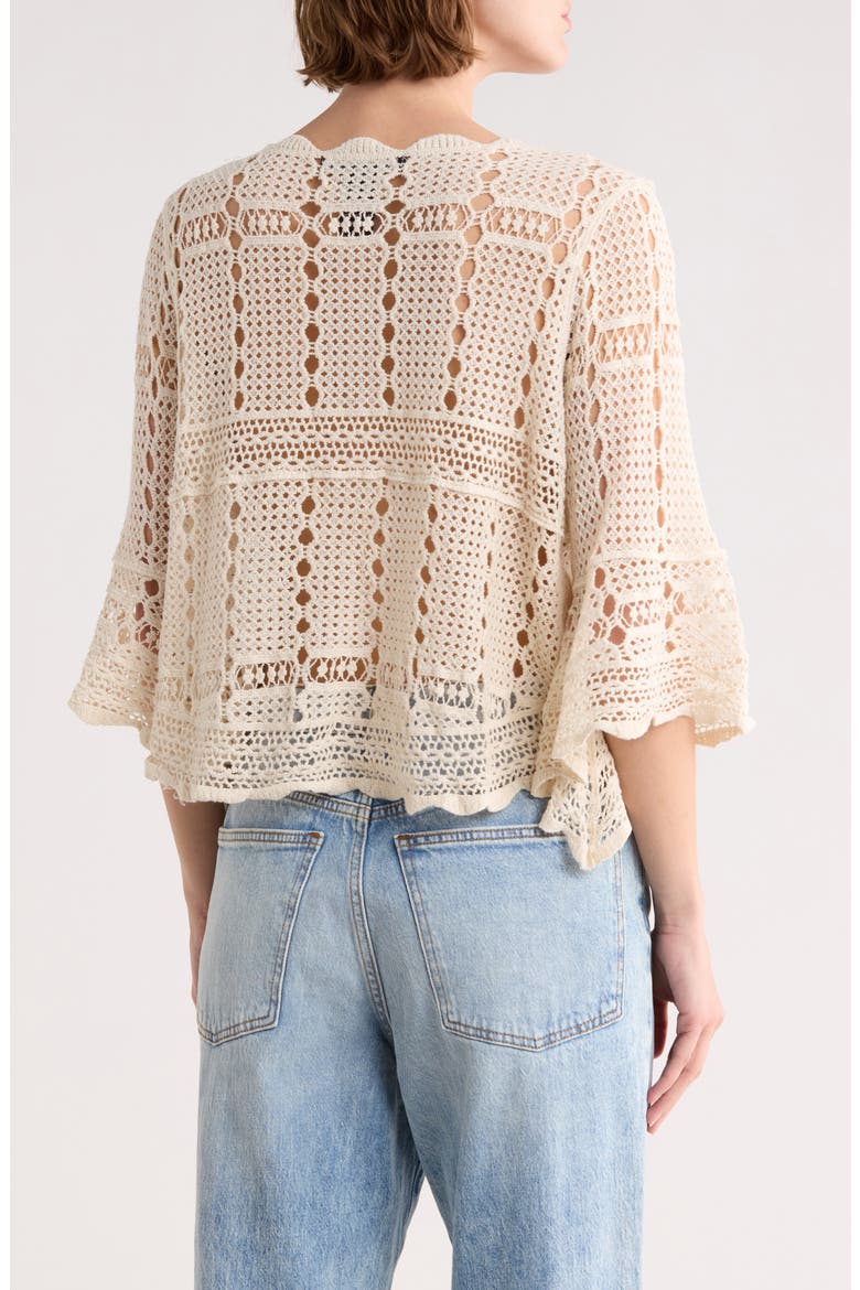 Cotton Crochet Top, Alternate, color, NATURAL