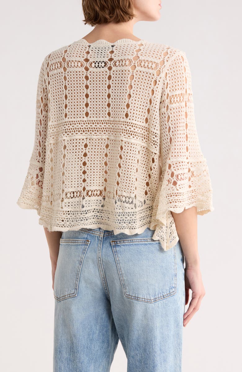 Forgotten Grace Cotton Crochet Top, Alternate, color, Natural