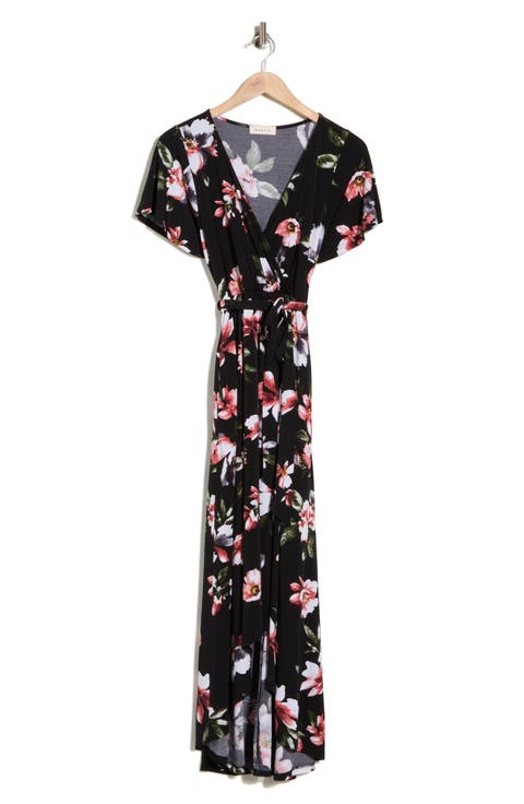 Flutter Sleeve High-Low Dress